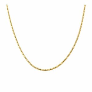 Collar bolitas de 2mm en plata de primera ley rodiada y plata bañada en oro