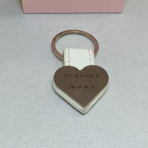 Llavero Metálico con Corazón Personalizado - Mín. 20 uds