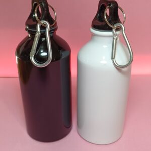 Botella Bidón de Aluminio Negra y Blanca
