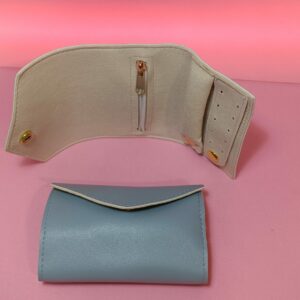 Joyero de viaje plegado azul