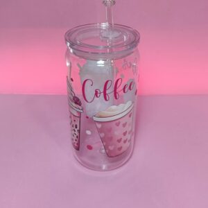 Vasos divertidos de plástico con tapa y pajita