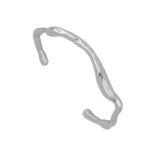 Brazalete de acero plateado