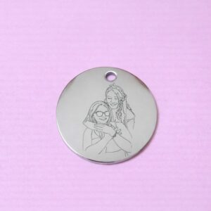 Placa 24mm de plata perfecta para grabar nombres, fechas e imagenes