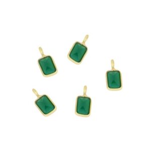 Charm piedras verde esmeralda